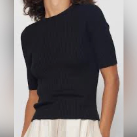 Premise Studio Women's Black 3/4 Sleeve Crew Neck Rayon Blend Sweater EUC! - Picture 8 of 8